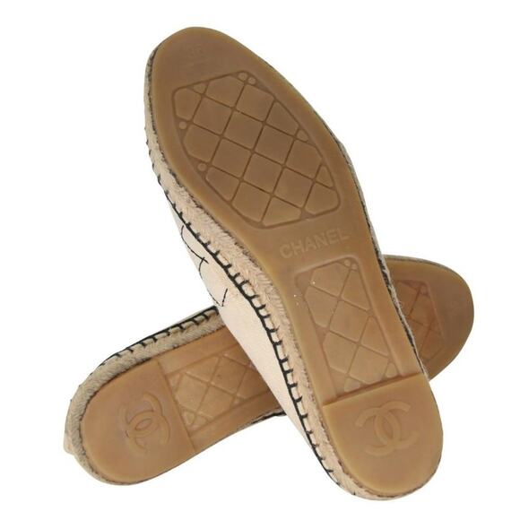 Chanel Espadrille 36 Monogram Canvas Diamond Quilted Cc Flats CC-0321N-0076 - Picture 10 of 11